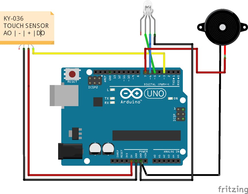 Arduino Touch Sensor Switch Using The KY036 Arduino Project Hub